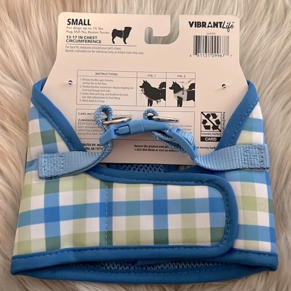 Vibrant Life Plaid Dog Harness